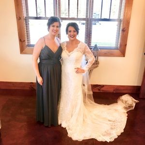 Charcoal grey formal dress